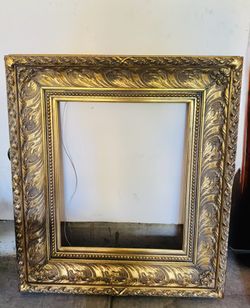 Vintage Baroque Rococo gold ornate style picture wood frame