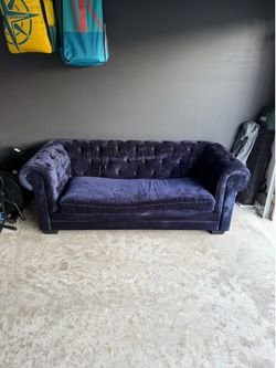 Blue Velvet Sofa
