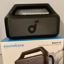 Soundcore Boom 2 - 80W Portable Speaker, BassUp, 24hr Battery, IPX7 Waterproof, Lights, Power Bank