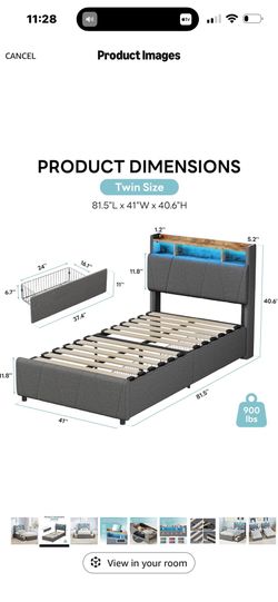 Twin bed frame