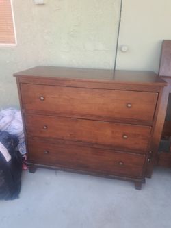 Dresser with matching bed frame