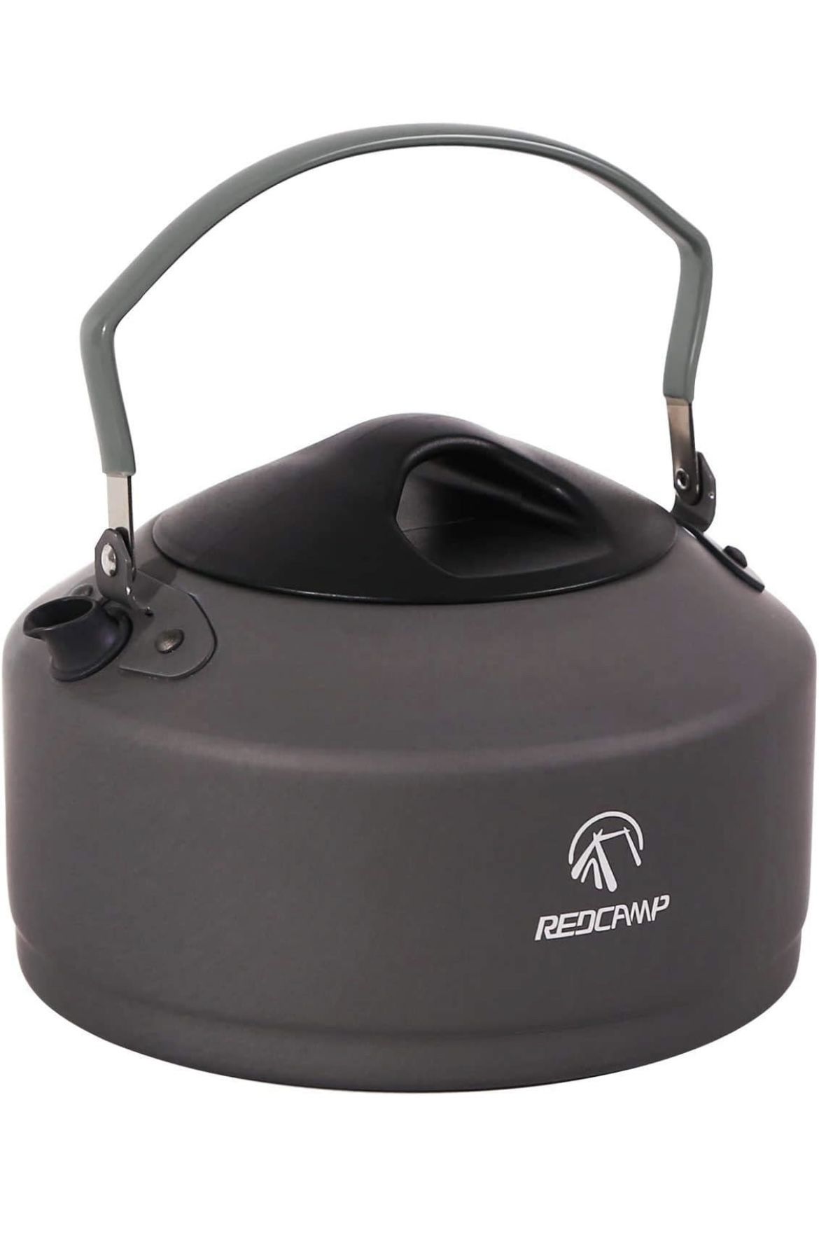 REDCAMP 0.9L Small Outdoor Camping Kettle, Aluminum Water Pot with Carrying Bag, Compact Lightweight Tea Kettle