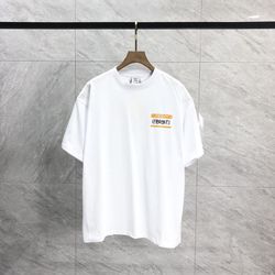 Vetements Label Print Round Neck Short Sleeve T-Shirt White