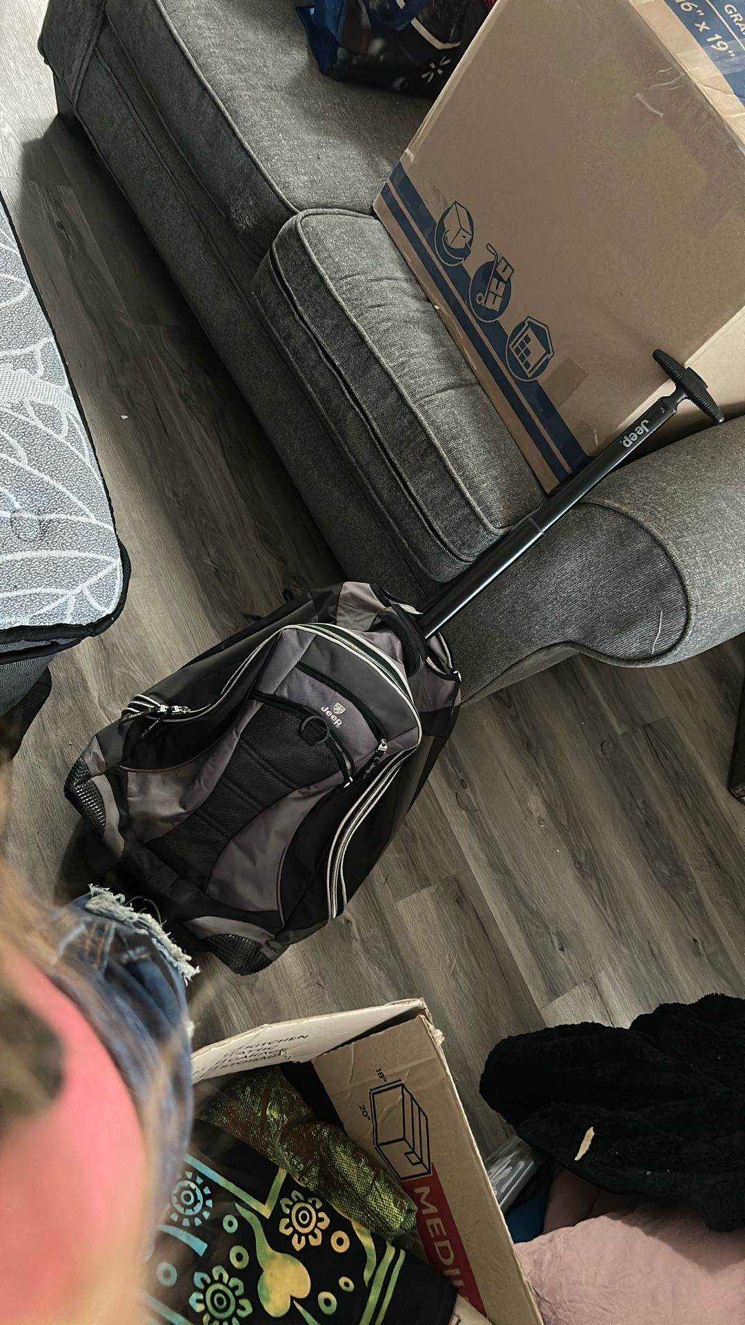 Jeep brand back pack/rolling pack