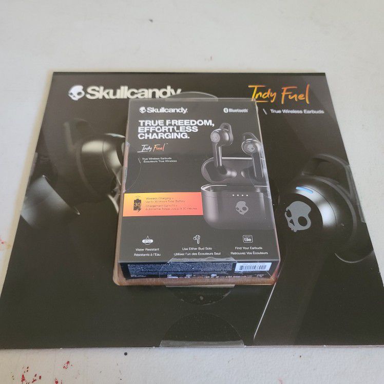 Unopen new Skullcandy Indy Fuel True Wireless Earbuds with Charging Case- Black (Good Deal Don't Pass On It)