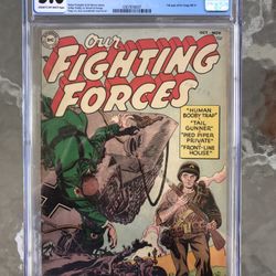 Our Fighting Forces #1 (1954) CGC 5.0 — Full Page Ad For Congo Bill #1
