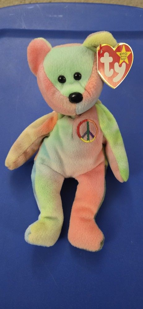 Peace Bear From The Original Beanie Babies Collection