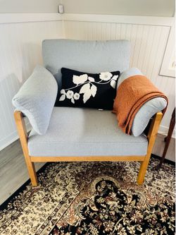 Big Beautiful Accent Chair Cornflower Blue