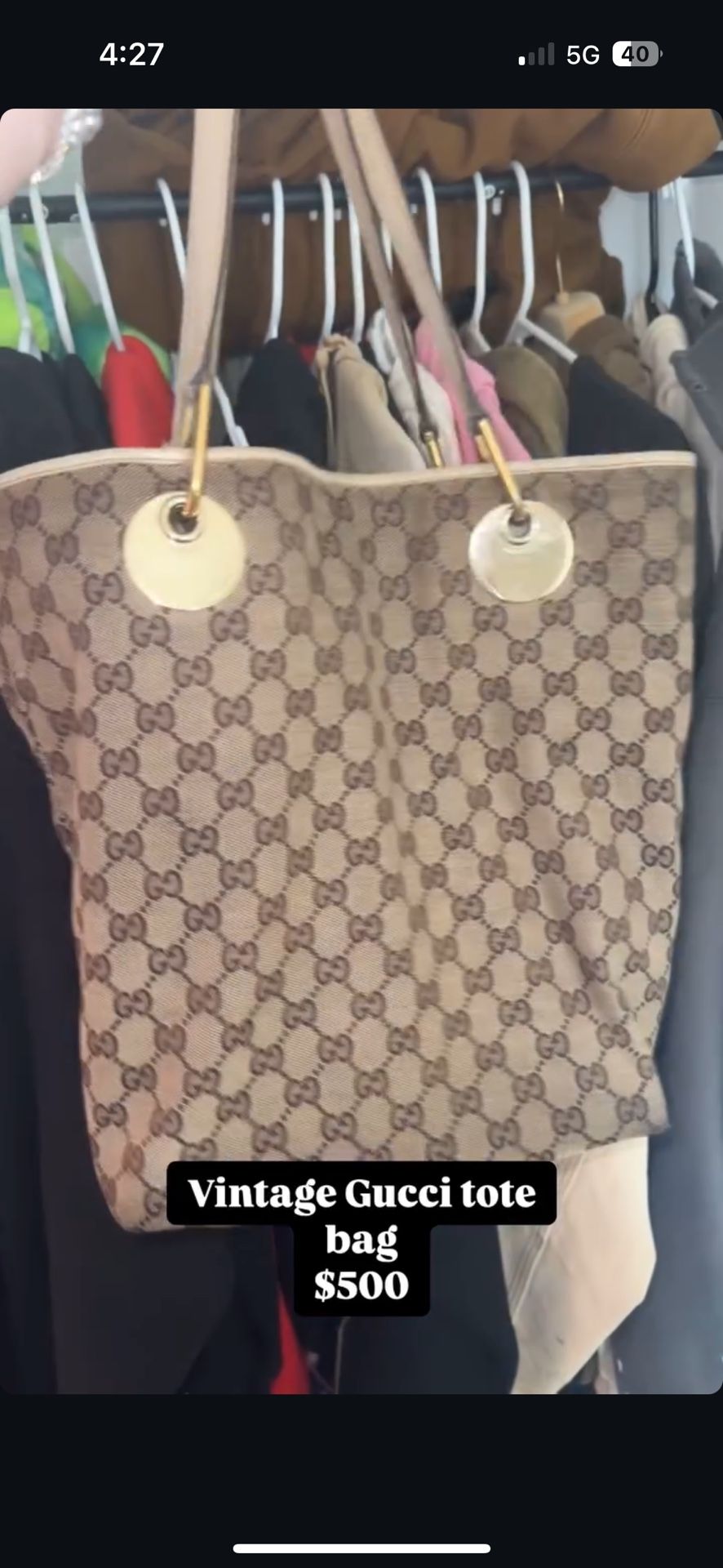 Vintage Gucci Supreme Tote Bag