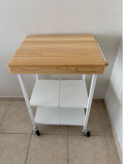 Rolling butcher block/ Island Cart