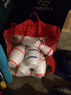 Bowling pins and balls