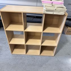 Storage Shelf With Fabric Crates