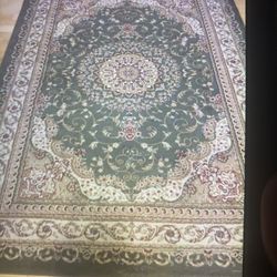 8by 5 beautiful Rug $80 Two Wood Tables $100