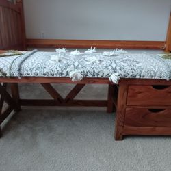 Seating Bench With Drawers