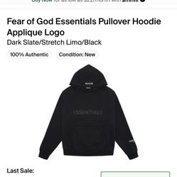 Fear Of God (FOG) Essentials Hoodie / Sweatshirt (NEW)