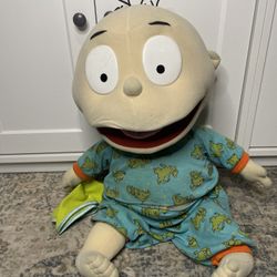 Vintage 90s Rugrats Tommy Pickles LARGE 25" Stuffed Plush Pajamas 