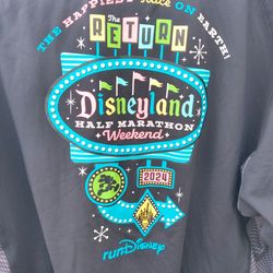 Rare🔥 2024 Disneyland Half Marathon Weekend RunDisney Black Zip Jacket Unisex  XL
