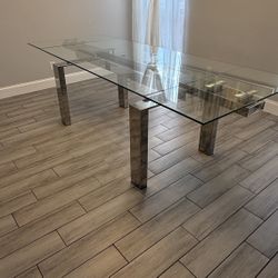 Glass Extendable Dining Table