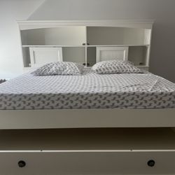 White Queen &  double Bed 