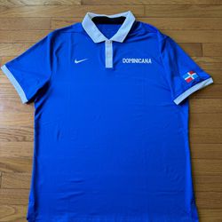Dominican Republic National Federation Team Game Used Basketball Polo Size L