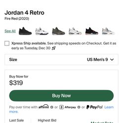 Jordan 4 Fire Red