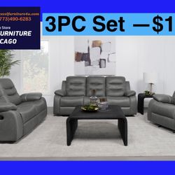 💥FREE DELIVERY💥Brand New 3PC Reclining Sofa Loveseat Chair Set 