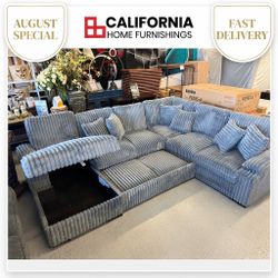 Modern U-Shaped Sectional Couch with Storage
