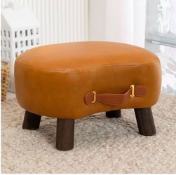 Faux* Leather foot stool (New)
