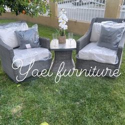Brand New Patio Outdoor Furniture Set Swivel Chair 
