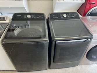 Used Samsung Washer and Gas Dryer Top Black Big Capacity