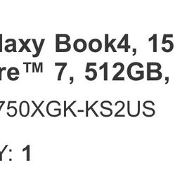 Galaxy Book4 15.6” FHD Laptop - 512GB, i7 Core