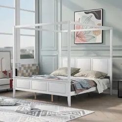King Bed White Canopy - New In Box