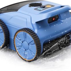 1327E Pool Vacuum for Above Ground Pool, Lasts Up to 180 Mins, Self-Parking, LED Indicator, Wall Climbing Above Ground Pool Vacuum for Inground Pools,