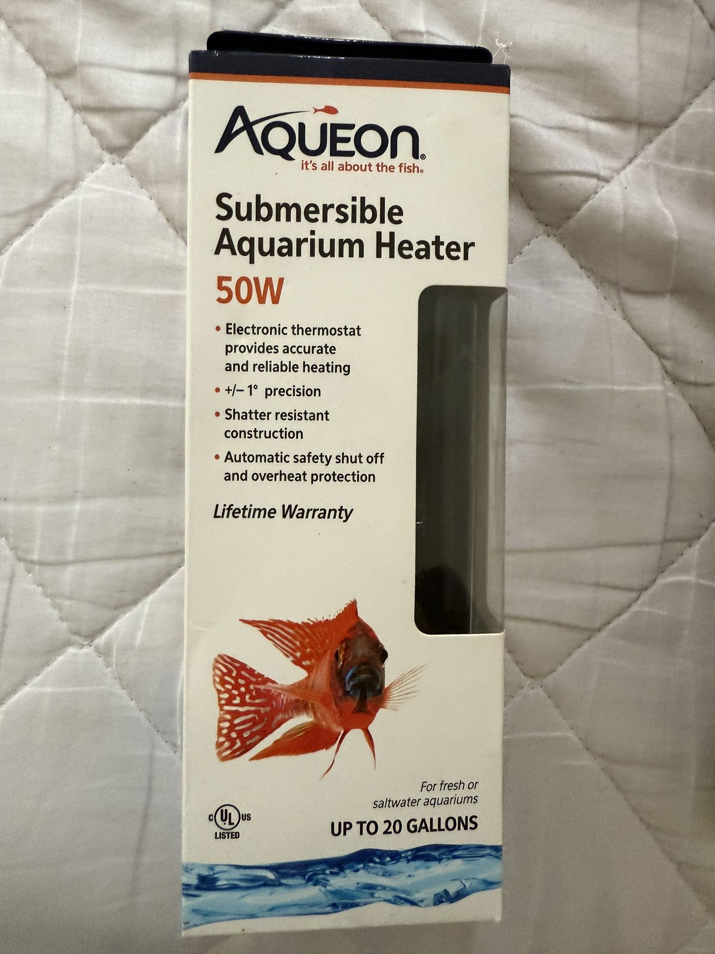 Aqueon Submersible Aquarium Heater 50W