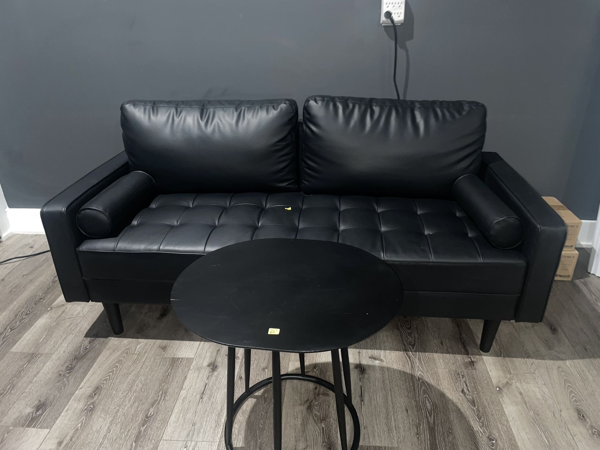 Black Couch H 32 x W 69 x D 30