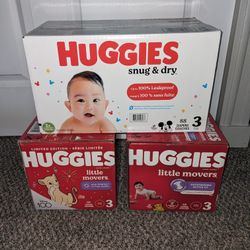 Brand New Huggies Size 3 Diapers