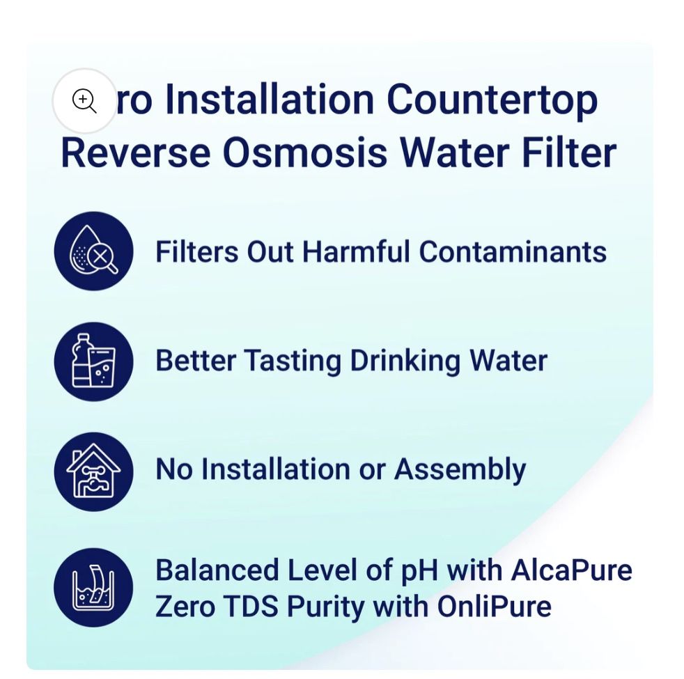 RKIN Alcapure Zero Installation Purifier Countertop Reverse Osmosis Water Filter for Sale in