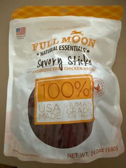Full Moon All Natural Human Grade Dog Treats, Chicken Tenders, 26 Ounce