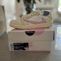 Jordan 1 low Travis Scott shy pink size 13c