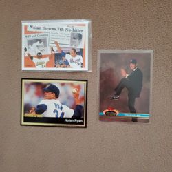 3 Nolan Ryan Baseball Cards