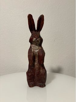 (Read Details) Wood Carved Rabbit Paula Dimit New Mexico Artist
