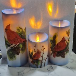 Cardinal Flameless Candles