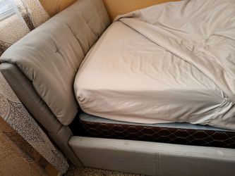 Bed frame, box spring and mattress