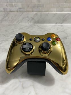 OEM Gold Microsoft Xbox 360 Wireless Controller - /w New Hall Effect Joysticks!