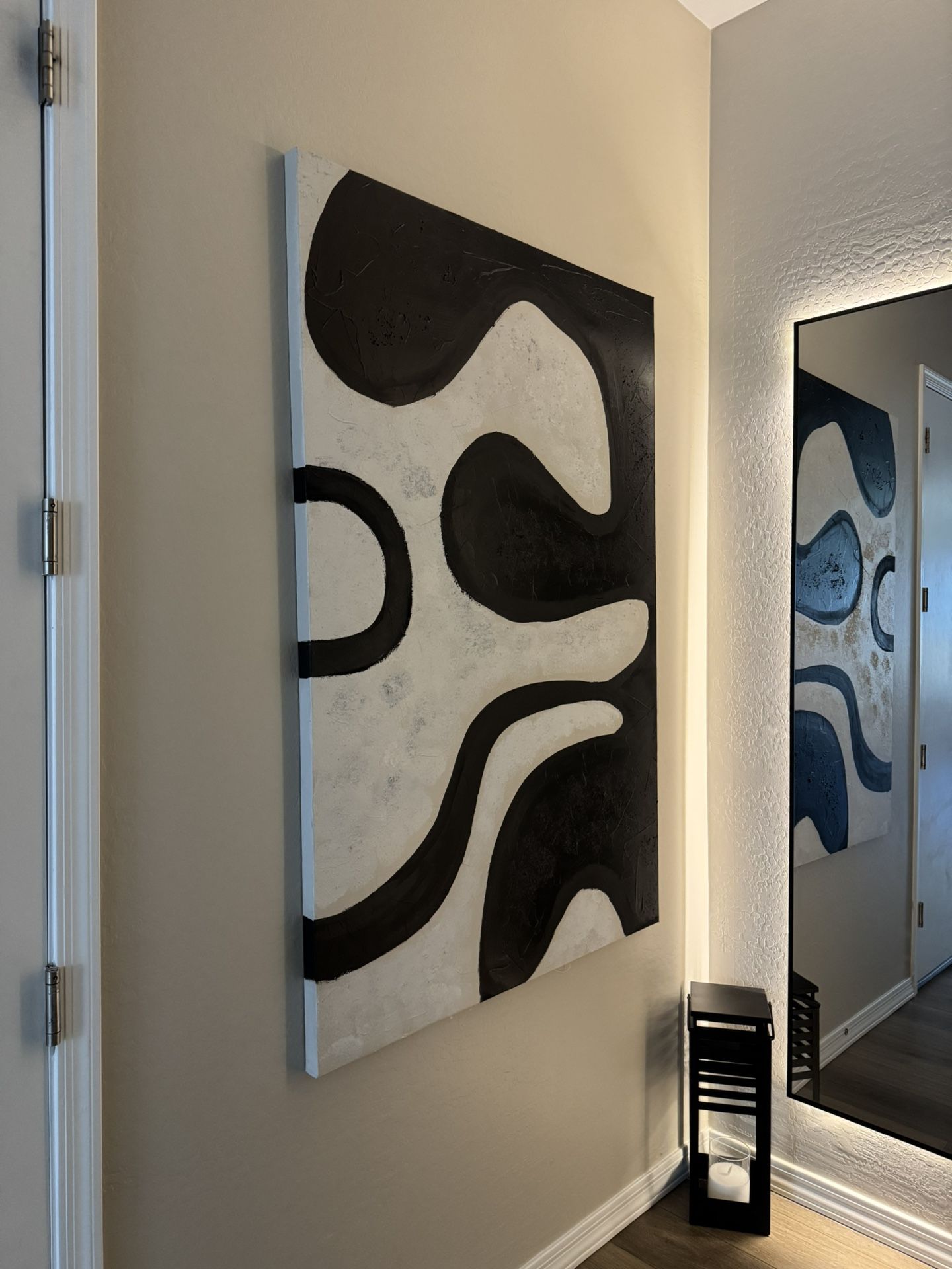 large modern abstract wall art piece