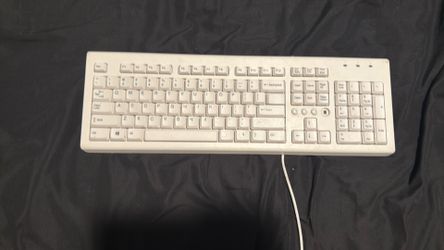 White mechanical usb office keyboard