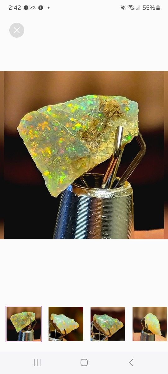 3.57ct Natural Ethiopian Fire Opal Rough Untreated Crystal