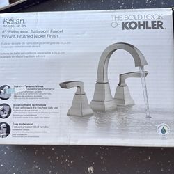 KOHLER Kallan 8 in. Widespread 2-Handle Bathroom Faucet in Vibrant Brushed Nickel