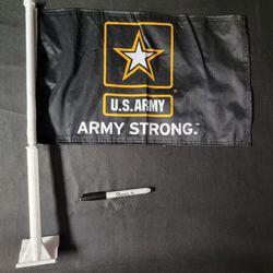 11 X 16 ARMY Flag, Car Window Mount