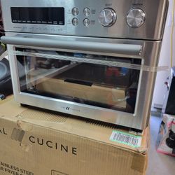 Val Cucine Air Fryer Toaster Oven, Infrared Heating, 6-Slice, 10-in-1 Combo, Extra Large, Stainless Steel, Easy Clean